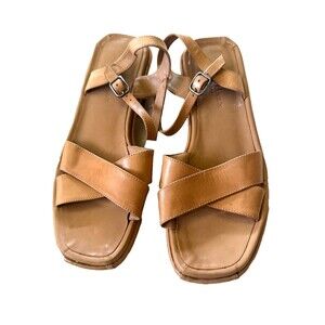 Vintage Cole Haan Tan Leather Strap Sandals Size 8.5 B